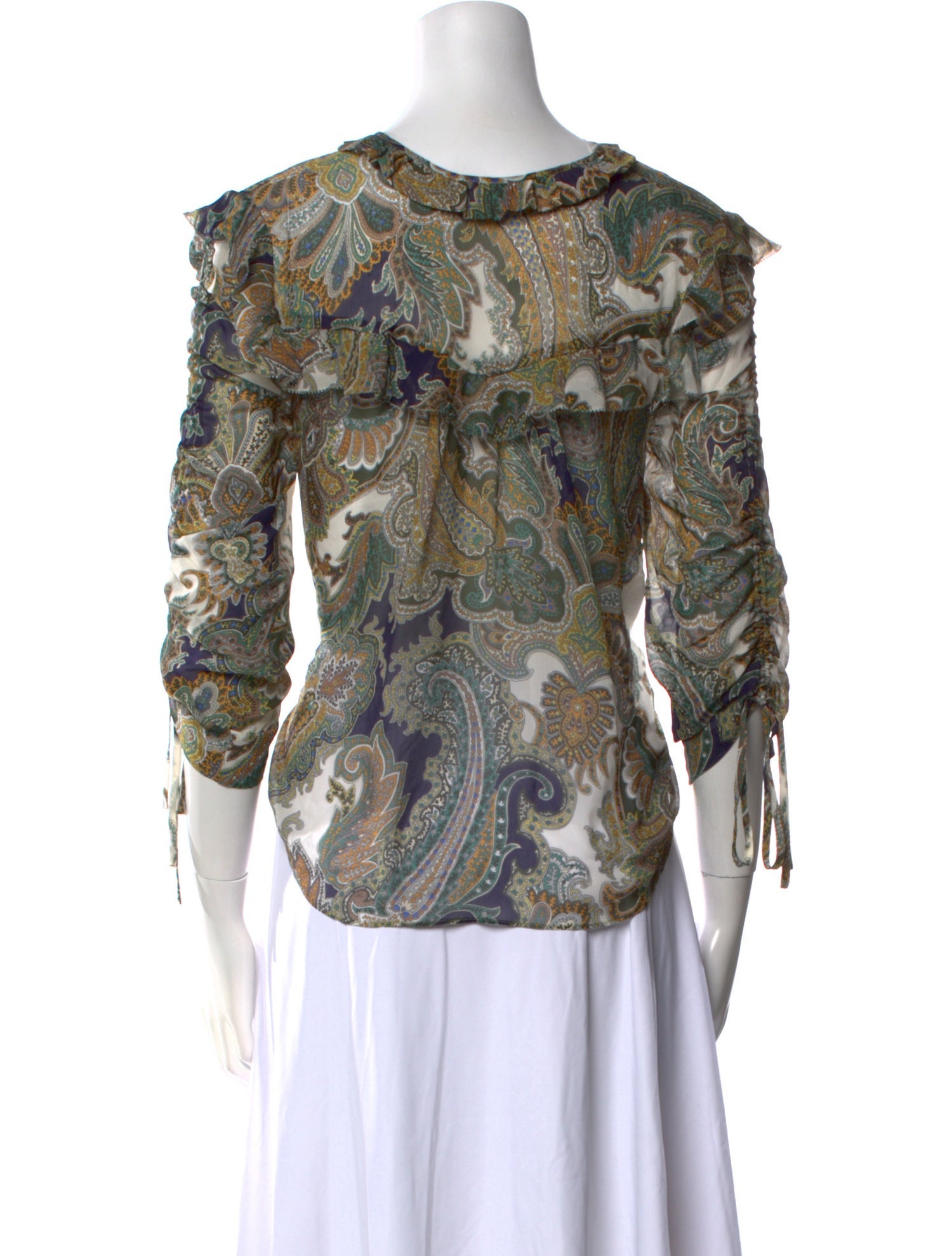 Veronica Beard Silk Paisley Print Blouse